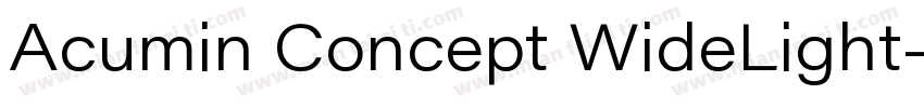 Acumin Concept WideLight字体转换